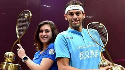 الاتحاد الدولى للاسكواش: نور الشربينى وعلى فرج لاعبا الشهر