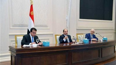 الرئيس السيسي يبحث مع 