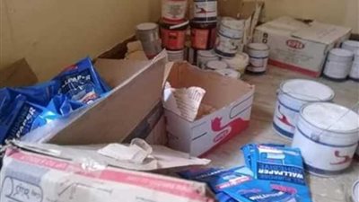 ضبط بويات ودهانات منتهية الصلاحية بالإسماعيلية