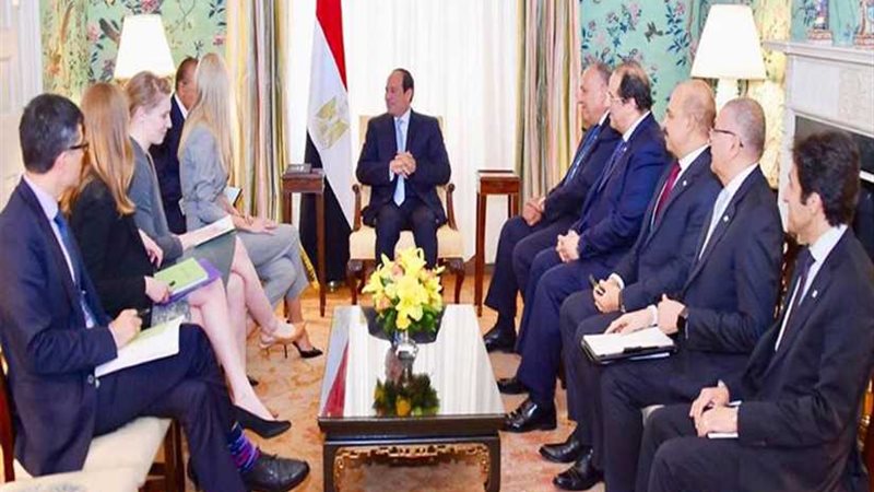 السيسى يستقبل إيفانكا