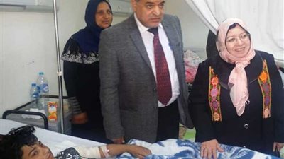 وكيل وزارة التربية والتعليم تزور مصابي تفجير سوق الشيخ زويد