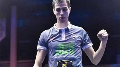 علي فرج يتأهل لنهائي دي بي دي المفتوحة للاسكواش