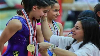 جودي فايد لاعبة دجلة تحصد ذهبية بطولة الجمهورية للجمباز