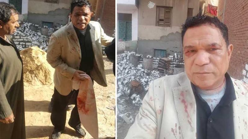 مواطن يتعدى على حملة