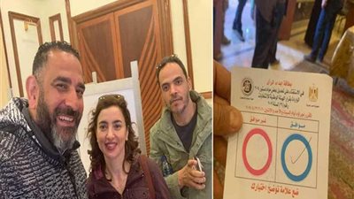 ساندرا نشأت تصوّت بنعم على التعديلات الدستورية.. (صور)