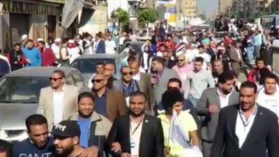 بالفيديو.. مسيرة حاشدة بالساحل للمشاركة في عملية الاستفتاء