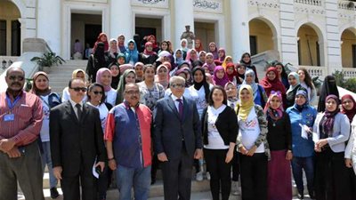 إقبال كبير من الشباب للمشاركة في الاستفتاء على التعديلات الدستورية بلجان المنيا