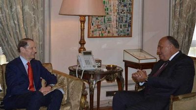 شكري يستقبل عضو لجنة الاستخبارات بمجلس الشيوخ الأمريكي