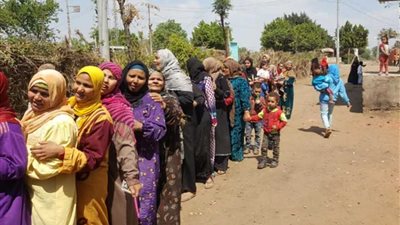 النساء يتصدرن المشهد في ثانى أيام عملية الاإقتراع على التعديلات الدستورية بلجان القليوبية