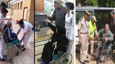 أقسام حقوق الإنسان بمديريات الأمن تساعد كبار السن والمرضى بالاستفتاء.. 