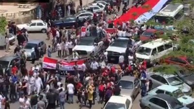 مسيرات حاشدة لأهالي الوايلي مؤيدة للتعديلات الدستورية 