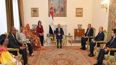 الرئيس السيسي يلتقي باللجنة الأفريقية لحقوق الإنسان