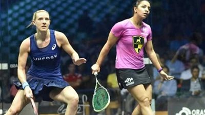 تأهل علي فرج ورنيم الوليلي للدور قبل النهائي ببطولة الجونة للاسكواش