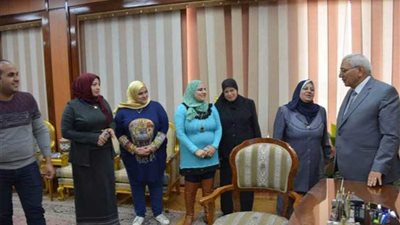 محافظ الدقهلية يستقبل المهنئين بعيد القيامة