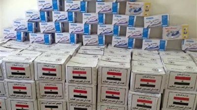 توزيع 2500 كرتونة مواد غذائية على الفئات المستحقة بالمنيا