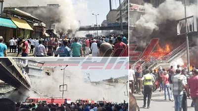 الصحة : إصابة 15 مواطنا فى حادث حريق بمنطقة الأزهر