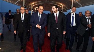 الحريري يصطحب مدبولي في جولة بشوارع بيروت