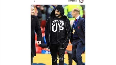 جون سينا ينشر صورة محمد صلاح عبر حسابه بـ«انستجرام»