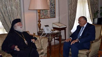 وزير الخارجية يستقبل البابا ثيودوروس الثاني