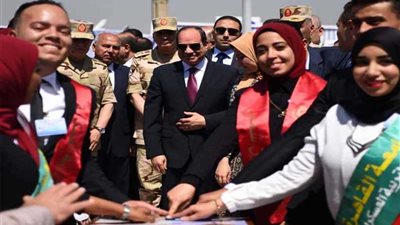 الرئيس السيسى يفتتح ويتفقد كوبرى تحيا مصر ومحور روض الفرج