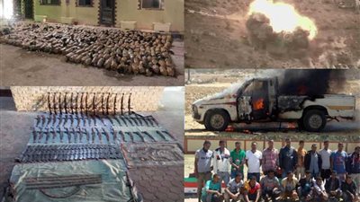 القوات المسلحة : القضاء على 47 تكفيرياً.. والقبض على 158 جنائياً 