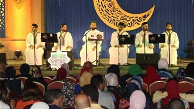 بالصور.. فرقة نور النبي تتغنى بشمائل الرسول في ليالي الأوبرا الرمضانية