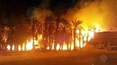 السيطرة على حريق مروع في أرض زراعية بأبو حمص