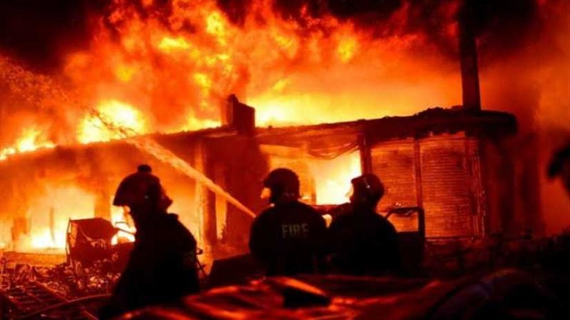 حريق يلتهم 7 أشخاص