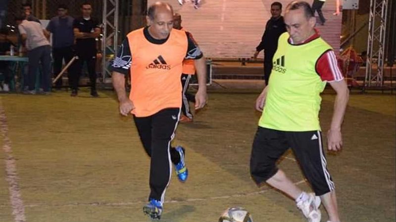 المصري يتفقد ملعب