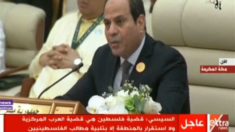 السيسي: القضية الفلسطينية