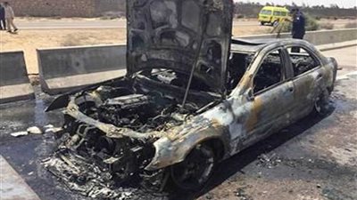 العناية الإلهية تنقذ رئيس محكمة وادي النطرون من الموت إثر تفحم سيارته