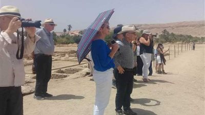 وفد ألماني وأسترالي يزور المناطق الأثرية بالمنيا
