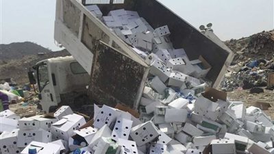 ضبط 1110 عبواتة منتجات ألبان فاسدة بالإسكندرية