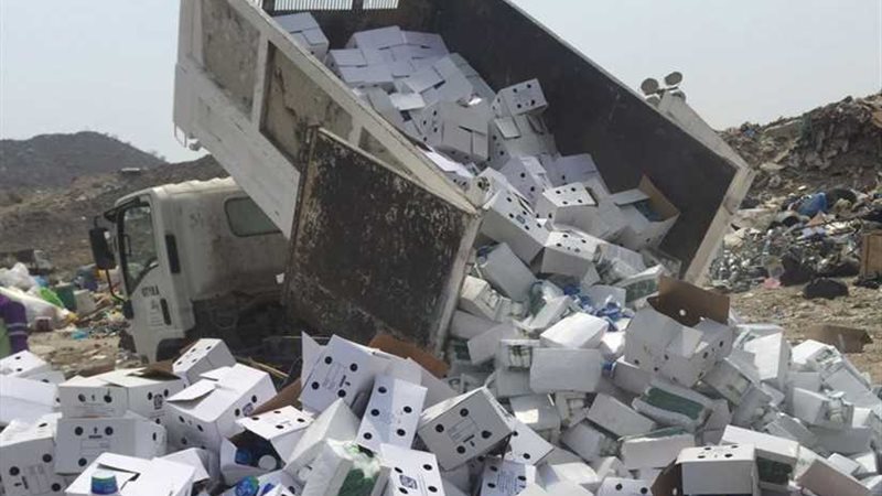 ضبط 1110 عبواتة منتجات