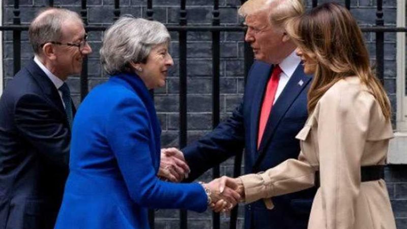 ترامب وماي تفاديا