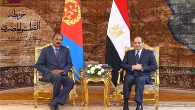 الرئيس السيسي يستقبل نظيره الإريتري (صور)