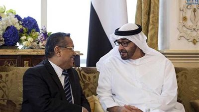 ولي عهد أبو ظبي يبحث مع رئيس الوزراء اليمني التعاون الثنائي