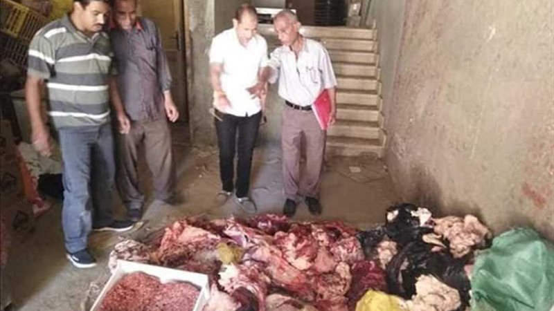 ضبط نصف طن لحوم فاسدة