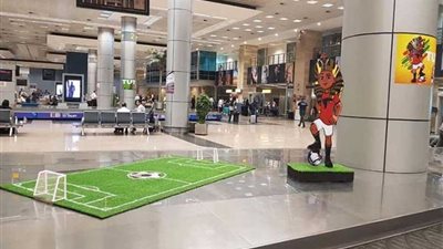 مطار القاهرة الدولي يتزين لاستقبال بطولة كأس الأمم الإفريقية 2019