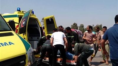 إصابة 5 في تصادم سيارة ودراجتين بخاريتين بالدقهلية