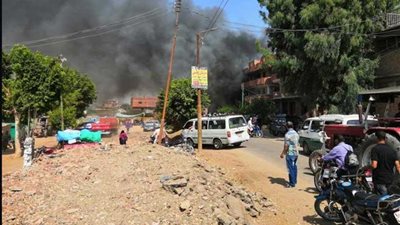 تفحم 100 دراجة نارية في حريق بجراج عشوائي بطوخ