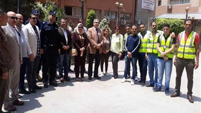 تجربة إخلاء بمستشفيات جامعة بنها