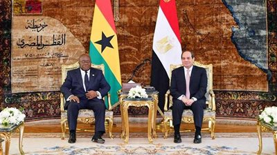 السيسي لرئيس غانا : مصر حريصة على تحقيق أهداف القارة الإفريقية
