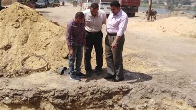 توصيل خط مياه لتغذية 7 قرى بالخانكة