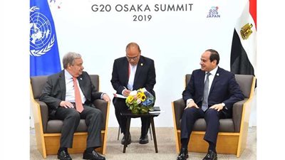الرئيس السيسي خلال لقائه سكرتير عام الأمم المتحدة: مصر تدعم جهود صون السلم والأمن الدوليين