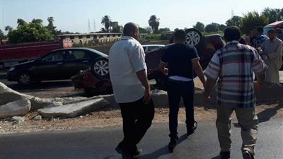 مصرع سائق وإصابة شخصين في حادثي تصادم بالقليوبية