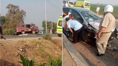 «عربة كارو» وراء انقلاب أتوبيس نقل عمال توشيبا العربي بـ«المنوفية»