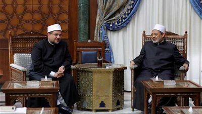 وزير الأوقاف يزور شيخ الأزهر ويدعو له بدوام الصحة والعافية