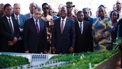 وزير الكهرباء يشارك في وضع حجر أساس سد روفيجي بتنزانيا