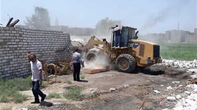 إزالة 2099 حالة تعد علي أملاك الدولة بالمنيا